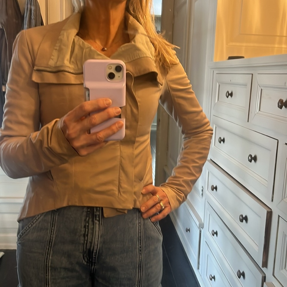 Rick Owens Tan Leather Jacket celebrity owned - Picture 15 of 15